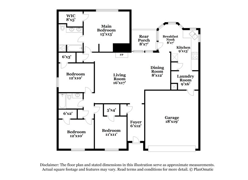 2,405/Mo, 1838 Lost Crossing Trl Arlington, TX 76002 Floor Plan View