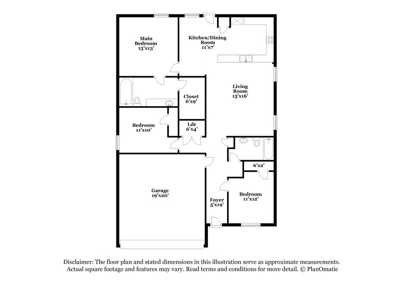 1,995/Mo, 316 Ranchito Pass HASLET, TX 76052 Floorplan View