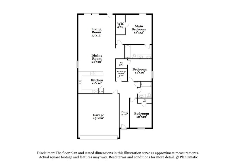 2,200/Mo, 1017 Crestview Dr Hutchins, TX 75141 Floor Plan View