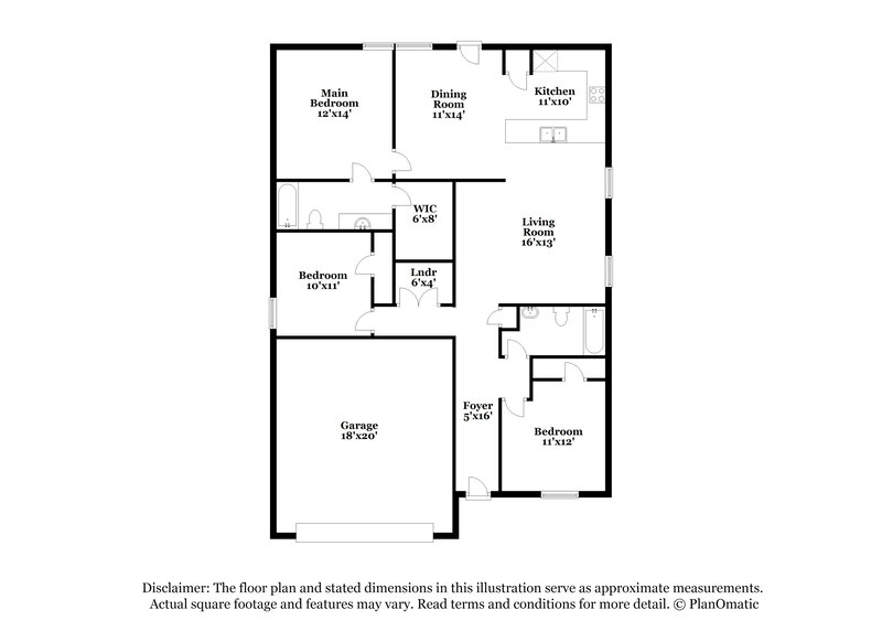 1,860/Mo, 1125 Crestview Dr Hutchins, TX 75141 Floor Plan View