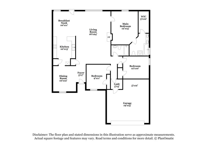 2,160/Mo, 5133 Eastcreek Dr Arlington, TX 76018 Floor Plan View