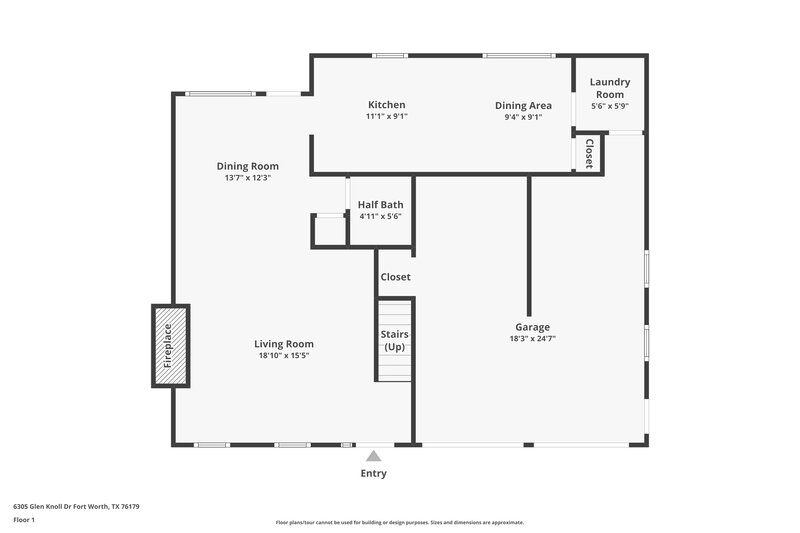 2,180/Mo, 6305 Glen Knoll Dr Fort Worth, TX 76179 Floor Plan View