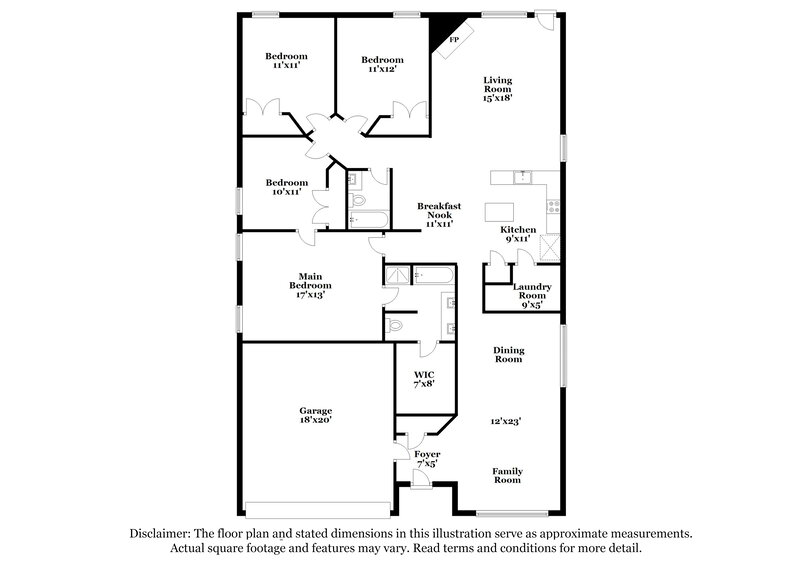 2,570/Mo, 1521 Creekstone Ct Fort Worth, TX 76112 Floorplan View