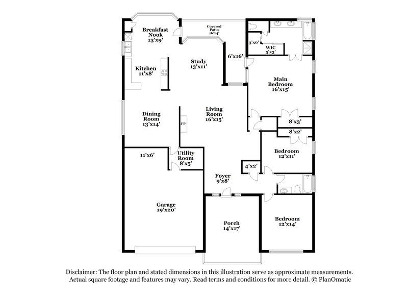 2,230/Mo, 2317 Westview Trl Denton, TX 76207 Floor Plan View