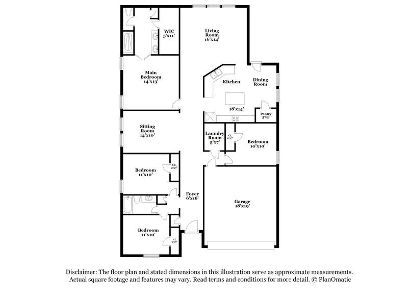 2,050/Mo, 1110 Daffodil Street Princeton, TX 75407 Floor Plan View