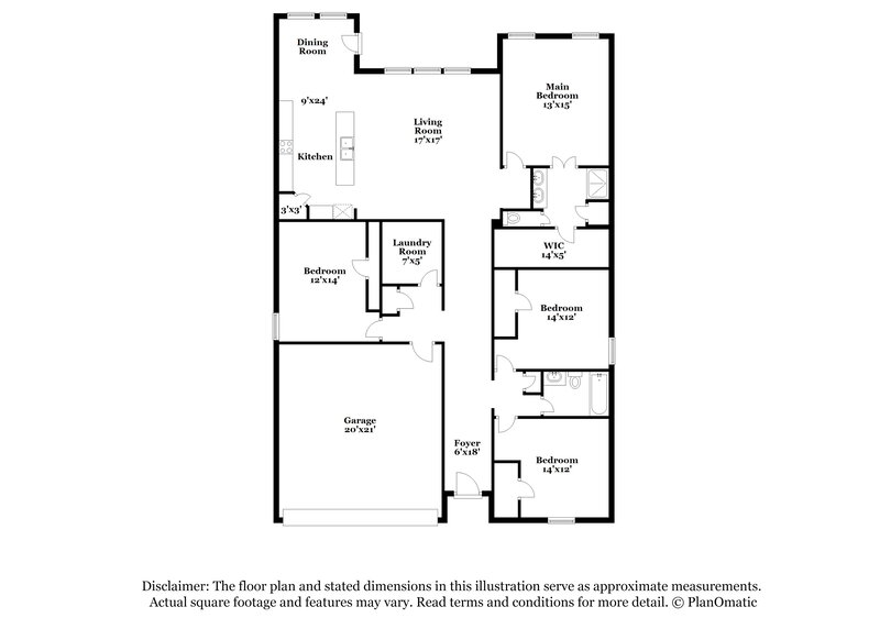 2,190/Mo, 1108 Daffodil Street Princeton, TX 75407 Floor Plan View