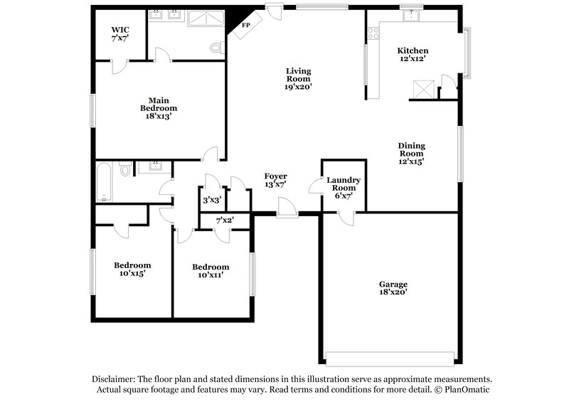 2,165/Mo, 6340 Canyon Cir Fort Worth, TX 76133 Floorplan View