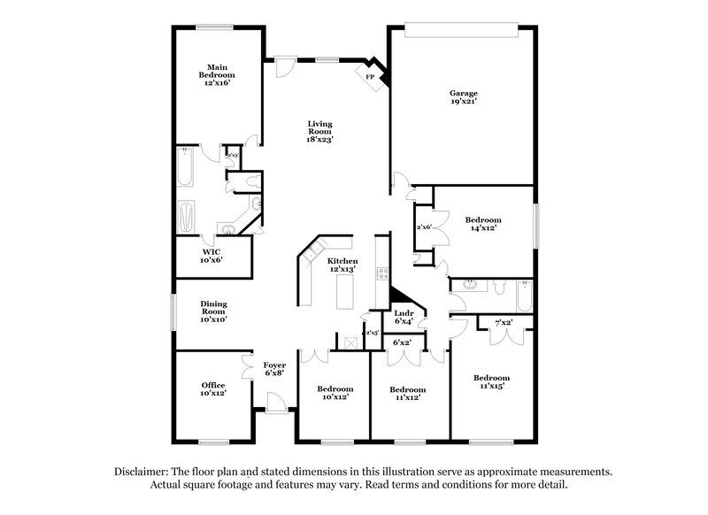 2,510/Mo, 917 Norwood Ln Lancaster, TX 75146 Floor Plan View