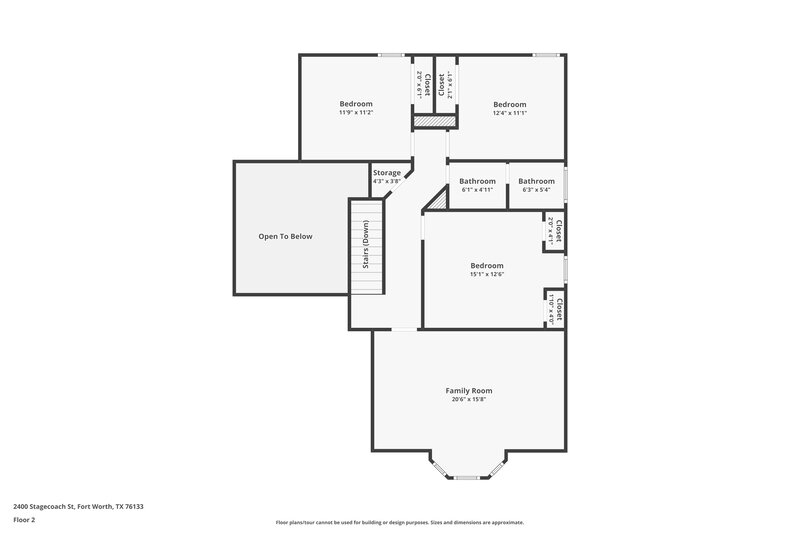2,410/Mo, 2400 Stagecoach St Fort Worth, TX 76133 Floor Plan View 2