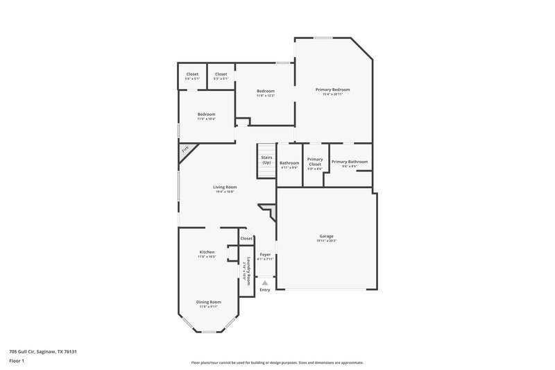 2,470/Mo, 705 Gull Cir Saginaw, TX 76131 Floor Plan View