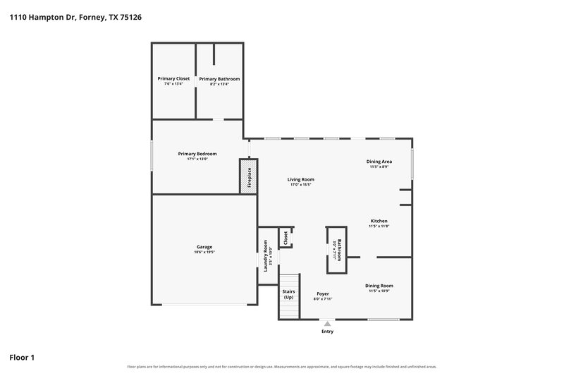 2,275/Mo, 1110 Hampton Dr Forney, TX 75126 Floor Plan View