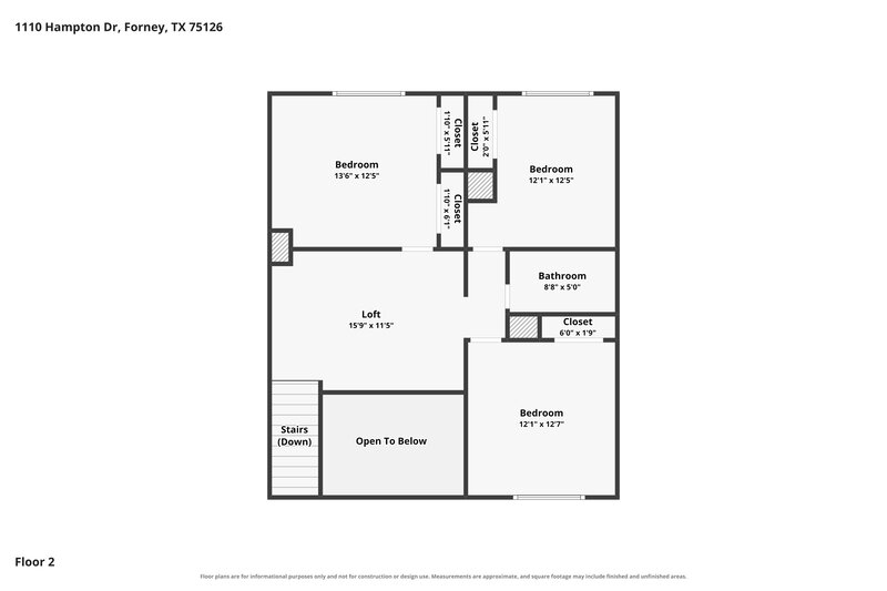 2,275/Mo, 1110 Hampton Dr Forney, TX 75126 Floor Plan View 2