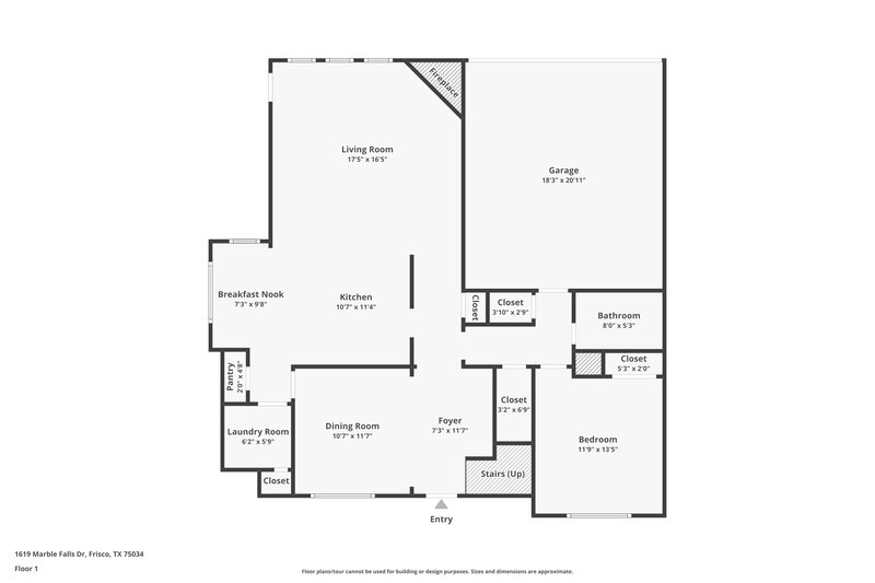 2,525/Mo, 1619 Marble Falls Dr Frisco, TX 75034 Floor Plan View