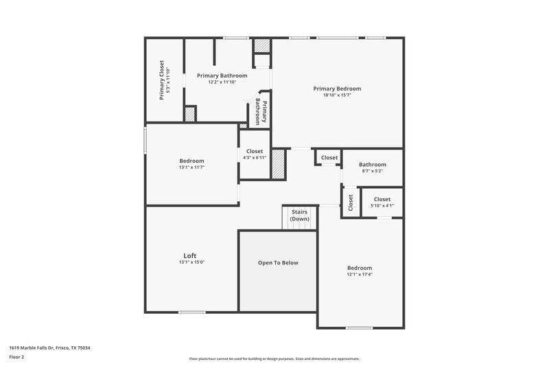 2,525/Mo, 1619 Marble Falls Dr Frisco, TX 75034 Floor Plan View 2