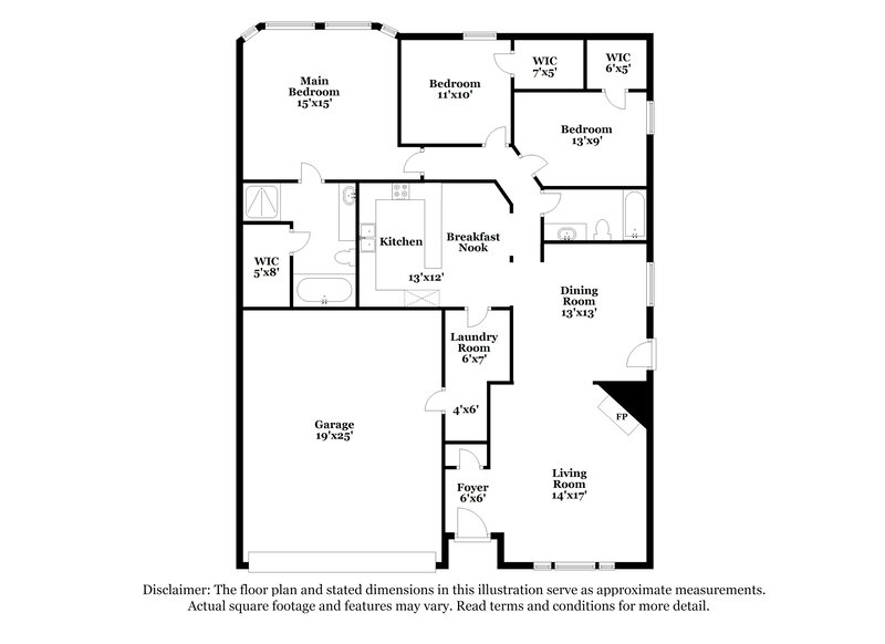 2,360/Mo, 4532 Stones River Rd Grand Prairie, TX 75052 Floor Plan View