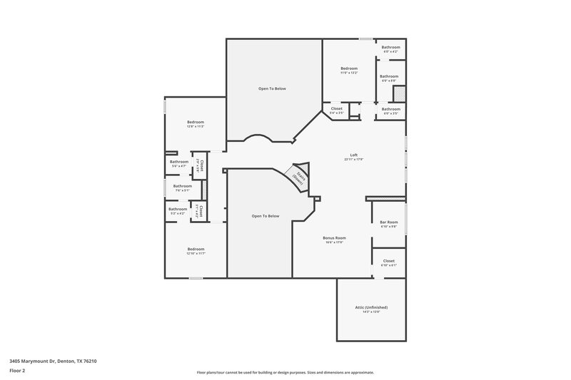 3,280/Mo, 3405 Marymount Dr Denton, TX 76210 Floor Plan View