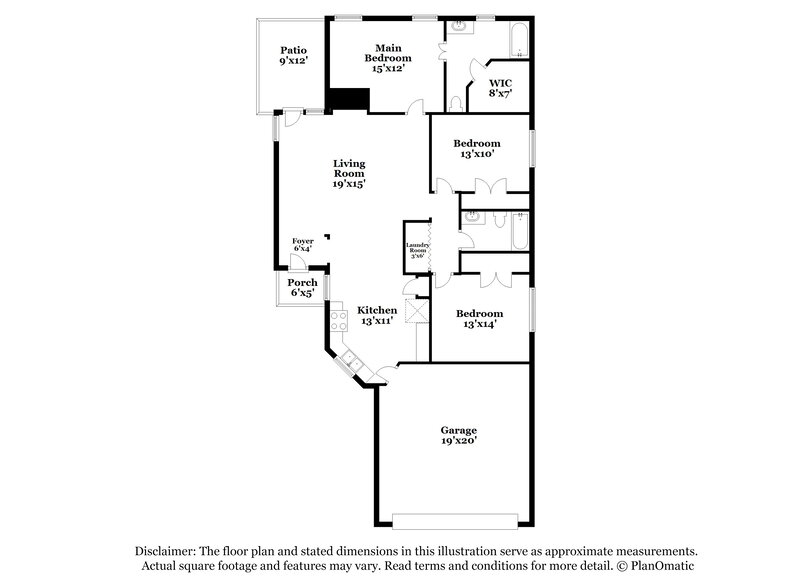 1,775/Mo, 2920 Oakshire St Denton, TX 76209 Floor Plan View