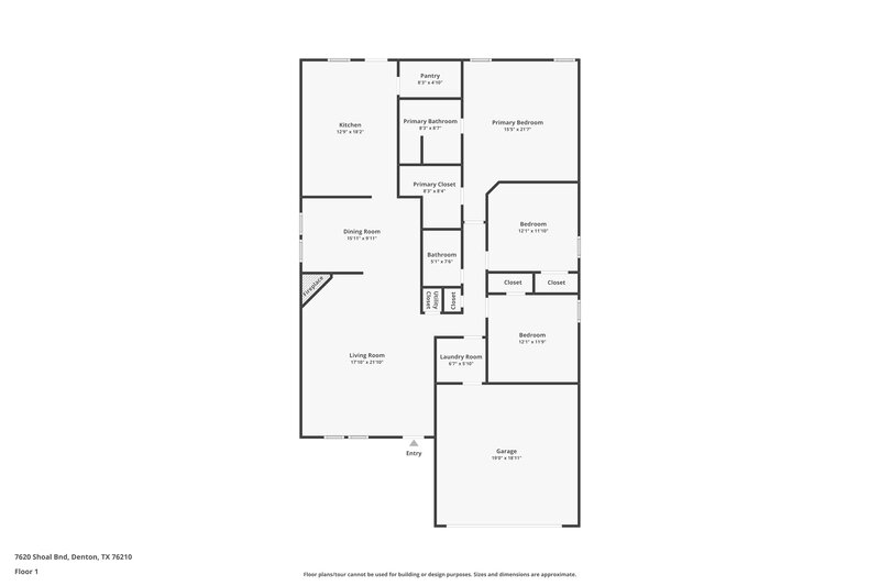 2,140/Mo, 7620 Shoal Bnd Denton, TX 76210 Floor Plan View