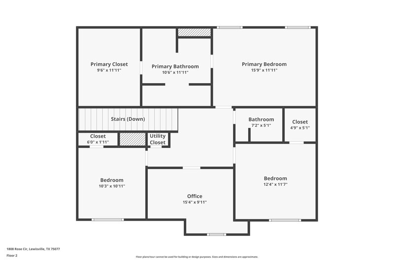2,210/Mo, 1808 Rose Cir Lewisville, TX 75077 Floor Plan View 2