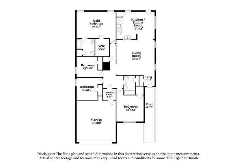 2,305/Mo, 4036 Tiburon St Fort Worth, TX 76106 Floor Plan View