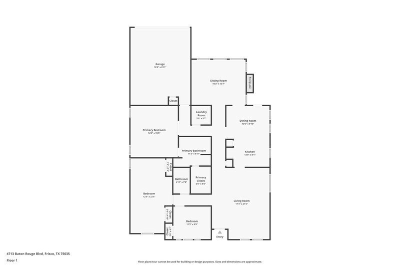 2,790/Mo, 4713 Baton Rouge Blvd Frisco, TX 75035 Floor Plan View