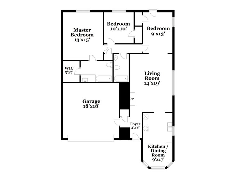 1,870/Mo, 10233 Tustin Ter Fort Worth, TX 76108 Floorplan View