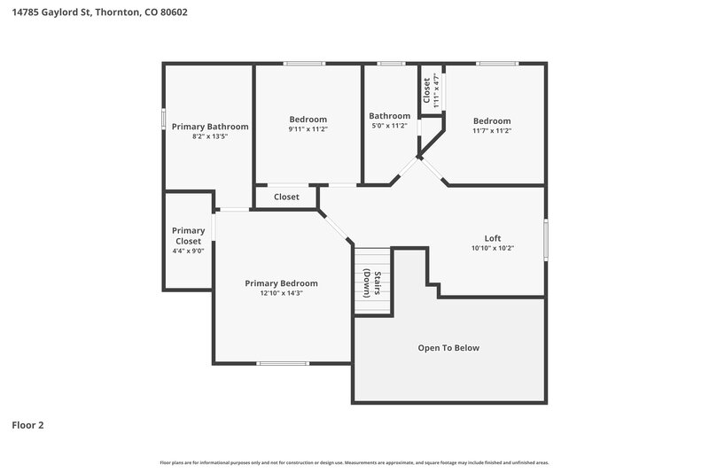 3,080/Mo, 14785 Gaylord St Thornton, CO 80602 Floor Plan View 3