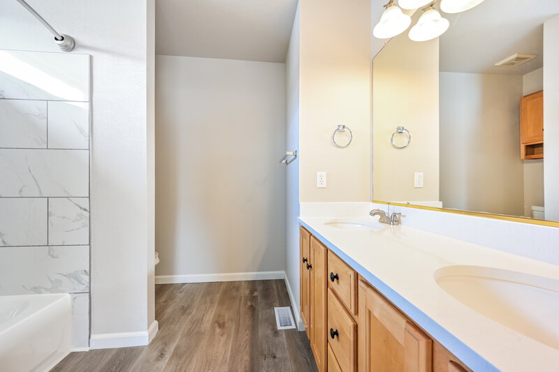 2,695/Mo, 4074 Orleans St Denver, CO 80249 Main Bathroom View