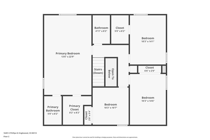 2,885/Mo, 16491 E Phillips Dr Englewood, CO 80112 Floor Plan View 2