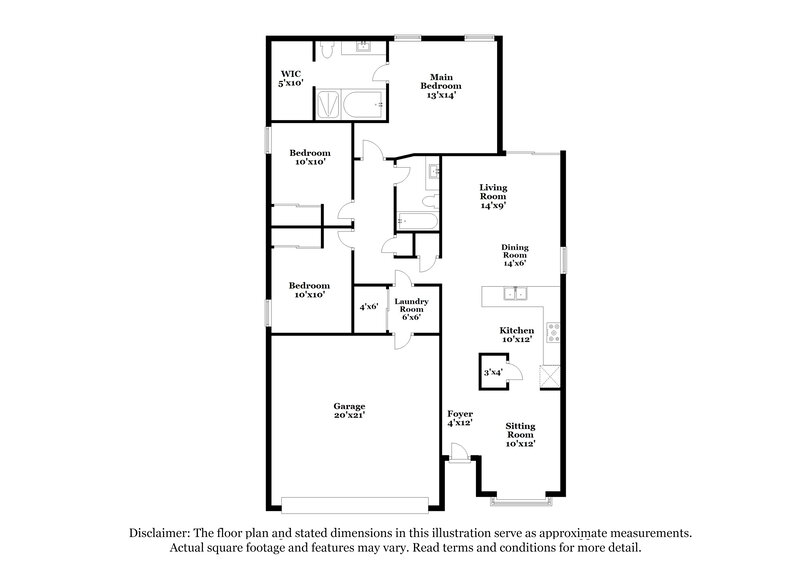 2,685/Mo, 17894 E 94th Dr Commerce City, CO 80022 Floor Plan View