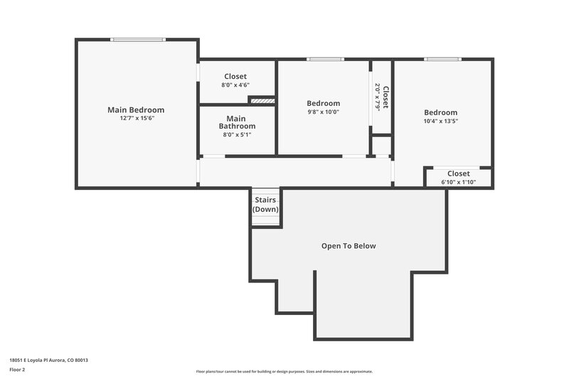 2,660/Mo, 18051 E Loyola Pl Aurora, CO 80013 Floor Plan View 3