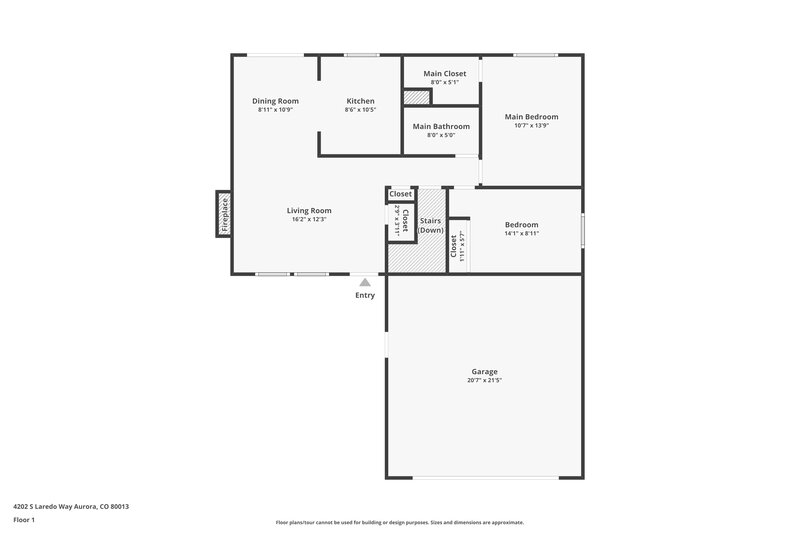 2,360/Mo, 4202 S Laredo Way Aurora, CO 80013 Floorplan View 2