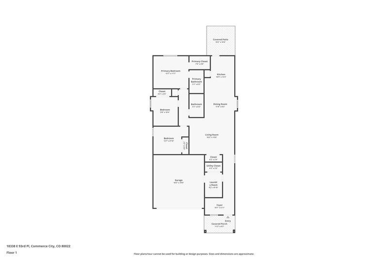 2,325/Mo, 18338 E 93rd Pl Commerce City, CO 80022 Floor Plan View