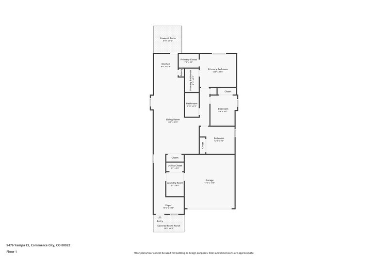 2,370/Mo, 9476 Yampa Ct Commerce City, CO 80022 Floor Plan View