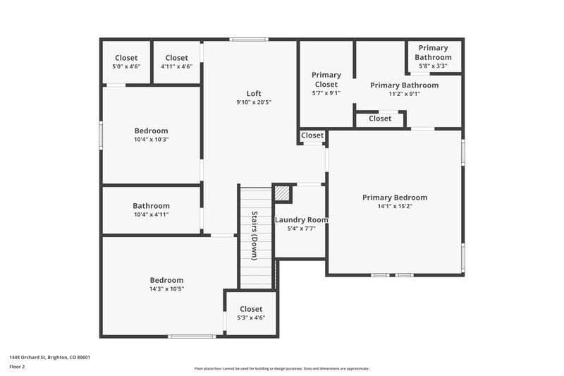 2,660/Mo, 1448 Orchard St Brighton, CO 80601 Floorplan View 2