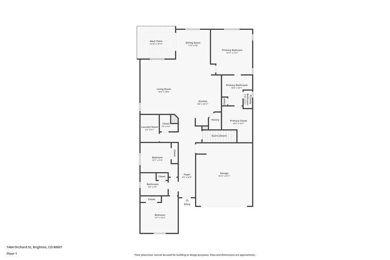 2,770/Mo, 1464 Orchard St Brighton, CO 80601 Floor Plan View 2