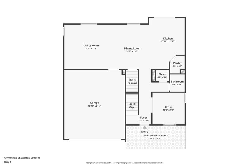 2,645/Mo, 1399 Orchard St Brighton, CO 80601 Floor Plan View