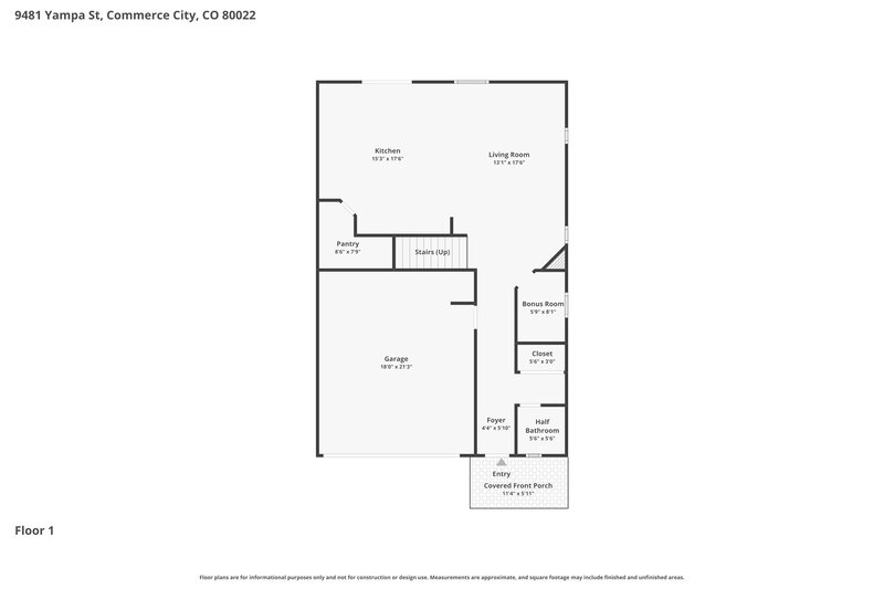 3,280/Mo, 9481 Yampa St Commerce City, CO 80022 Floor Plan View