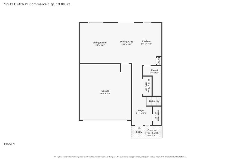 3,022/Mo, 17912 E 94th Pl Commerce City, CO 80022 Floorplan View