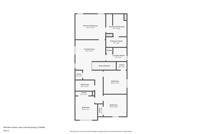 2,270/Mo, 8954 Blue Feather Loop Colorado Springs, CO 80908 Floor Plan View 2