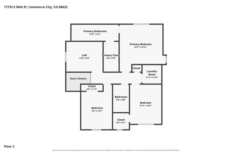 2,835/Mo, 17733 E 94th Pl Commerce City, CO 80022 Floor Plan View 2