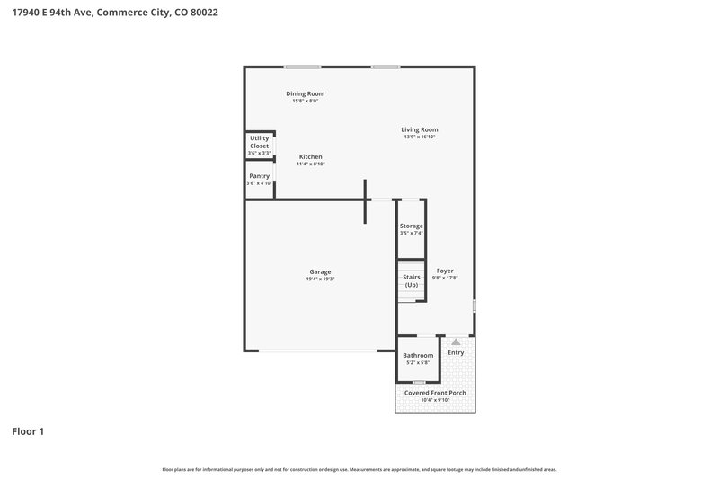 2,950/Mo, 17940 E 94th Ave Commerce City, CO 80022 Floorplan View
