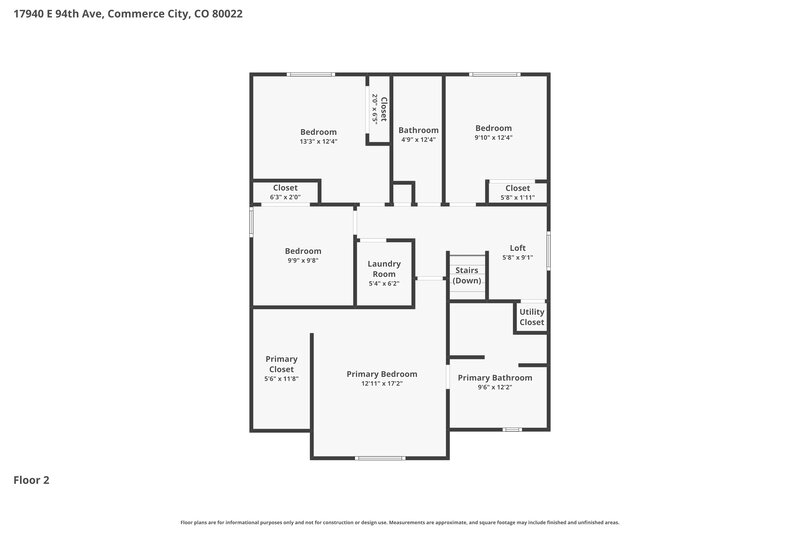 2,950/Mo, 17940 E 94th Ave Commerce City, CO 80022 Floorplan View 2