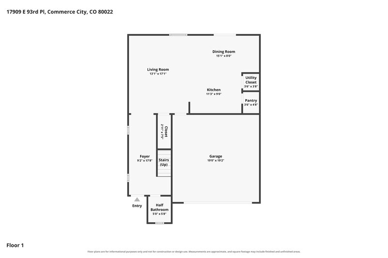 2,950/Mo, 17909 E 93rd Pl Commerce City, CO 80022 Floor Plan View