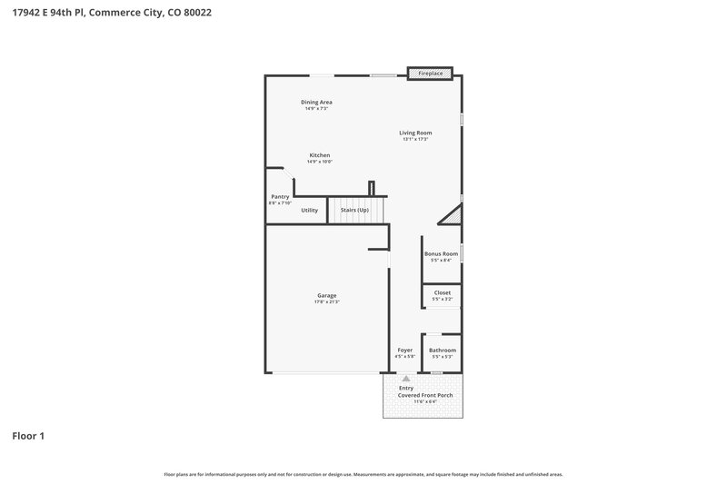 3,180/Mo, 17942 E 94th Place Commerce City, CO 80022 Floorplan View