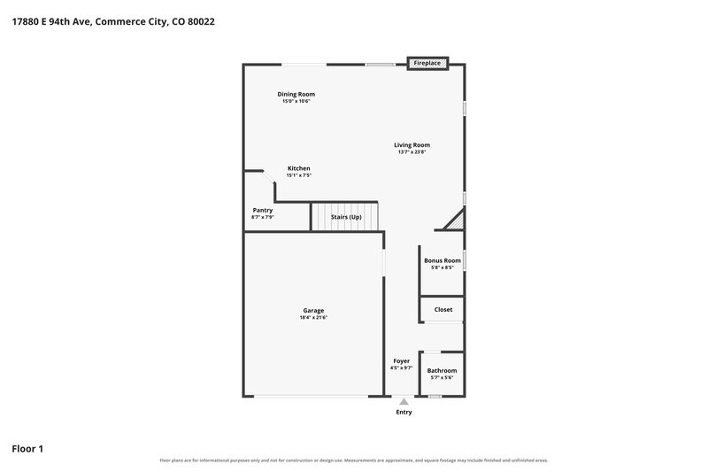 3,150/Mo, 17880 E 94th Ave Commerce City, CO 80022 Floor Plan View