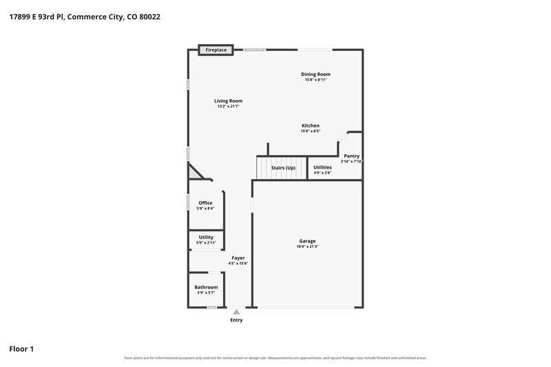 3,150/Mo, 17899 E 93rd Pl Commerce City, CO 80022 Floor Plan View