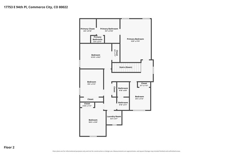 3,150/Mo, 17753 E 94th Pl Commerce City, CO 80022 Floor Plan View 2