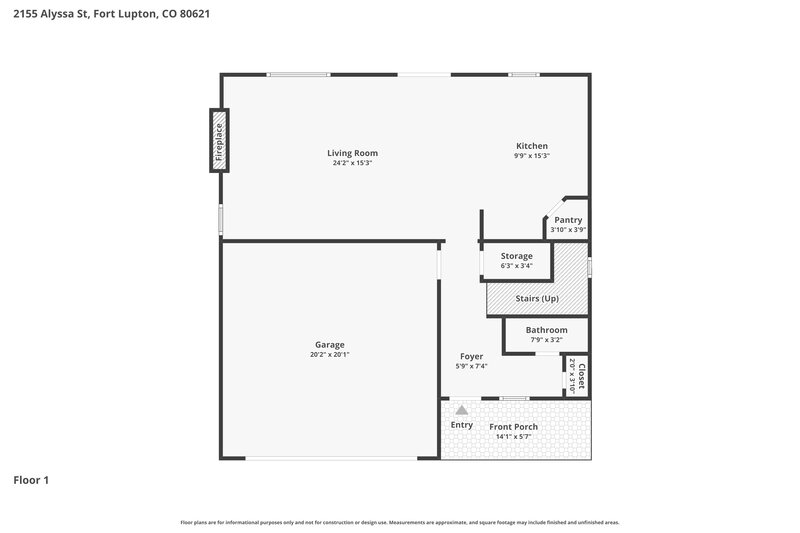 2,845/Mo, 2155 Alyssa St Fort Lupton, CO 80621 Floorplan View