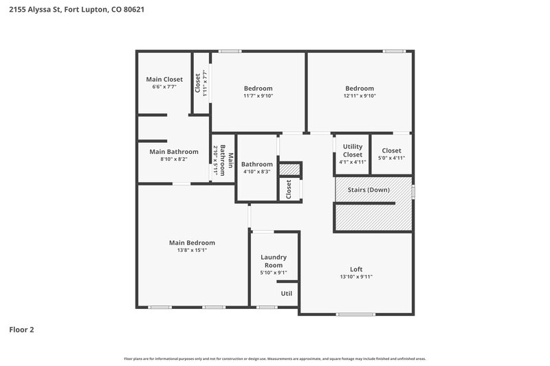 2,845/Mo, 2155 Alyssa St Fort Lupton, CO 80621 Floorplan View 2